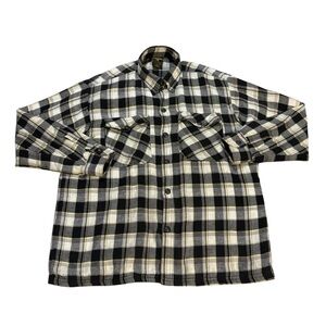 Scorpion Covert‎ Moto Flannel Black Grey Yellow White Plaid Size Large